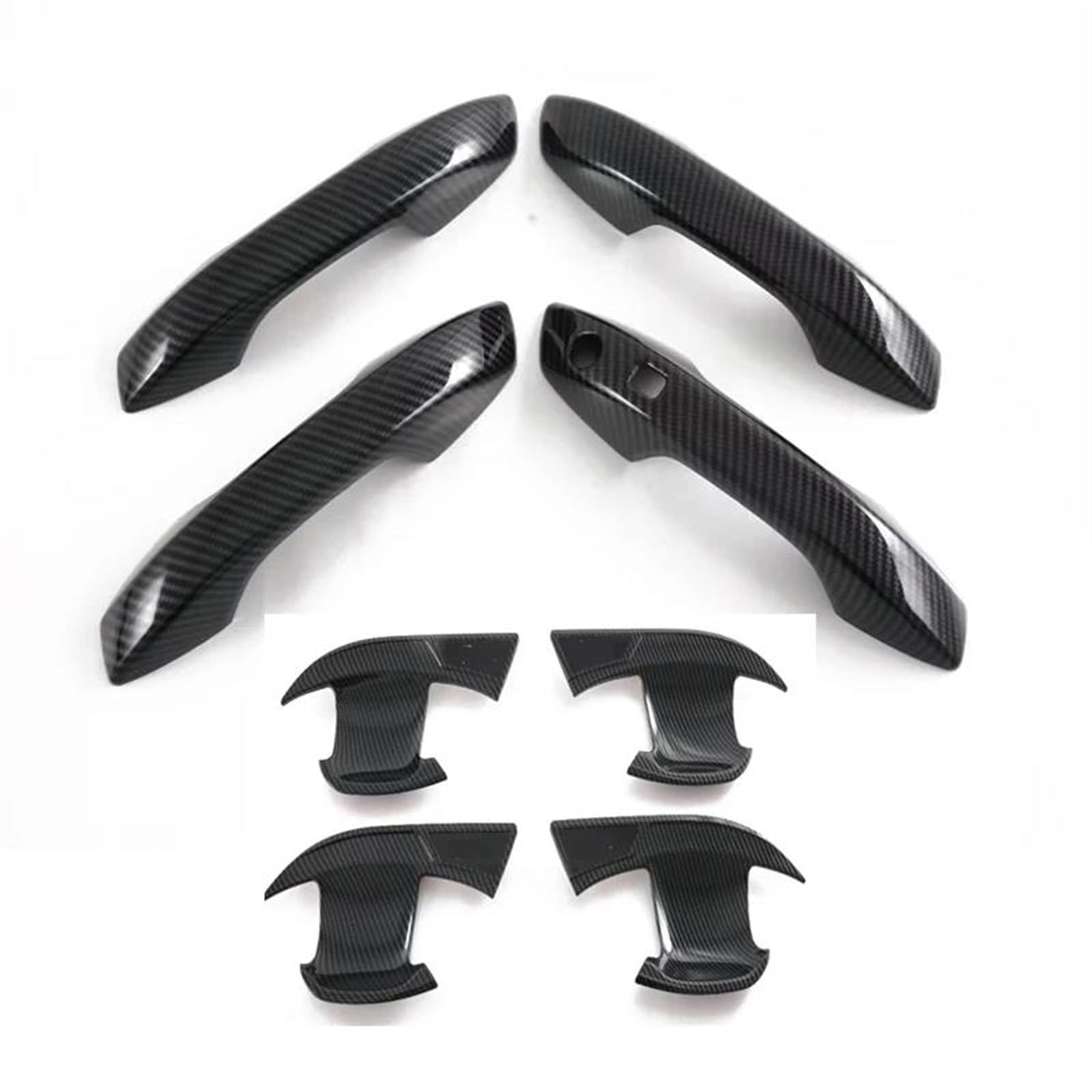 Kjhopy Carbon 1 Carbon Fiber Chrome Car Door Handle Bowl Cover For Byd Yuan Plus Atto 3 2022 2023 Accessories Sticker Rhd Exterior Door Handle(Carbon 1)