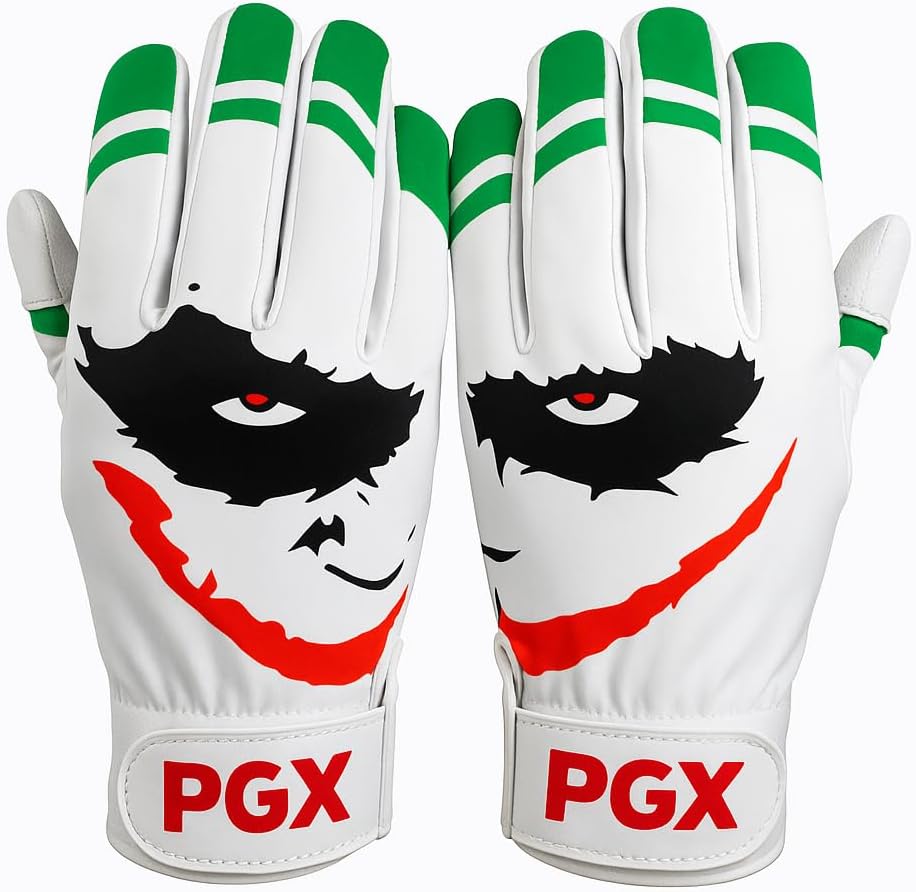 PGX Youth and Adult Smiley Joker Baseball Batting Gloves