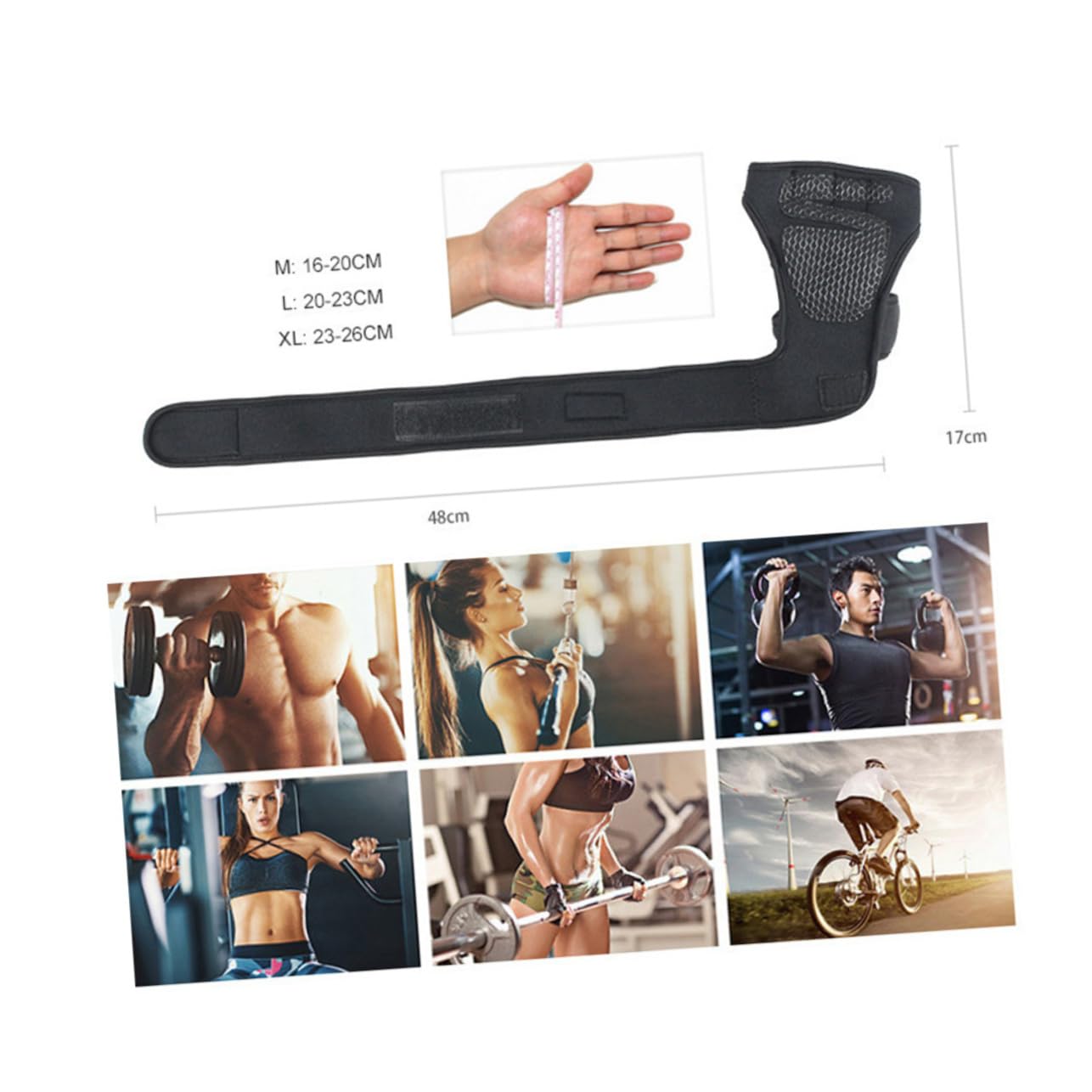 Uonlytech 3 Paia Di Guanti Da Ciclismo Fitness A Mezze Dita Da Uomo/donna Robusti Con Palmo Protettivo in Silicone Per Sollevamento Pesi