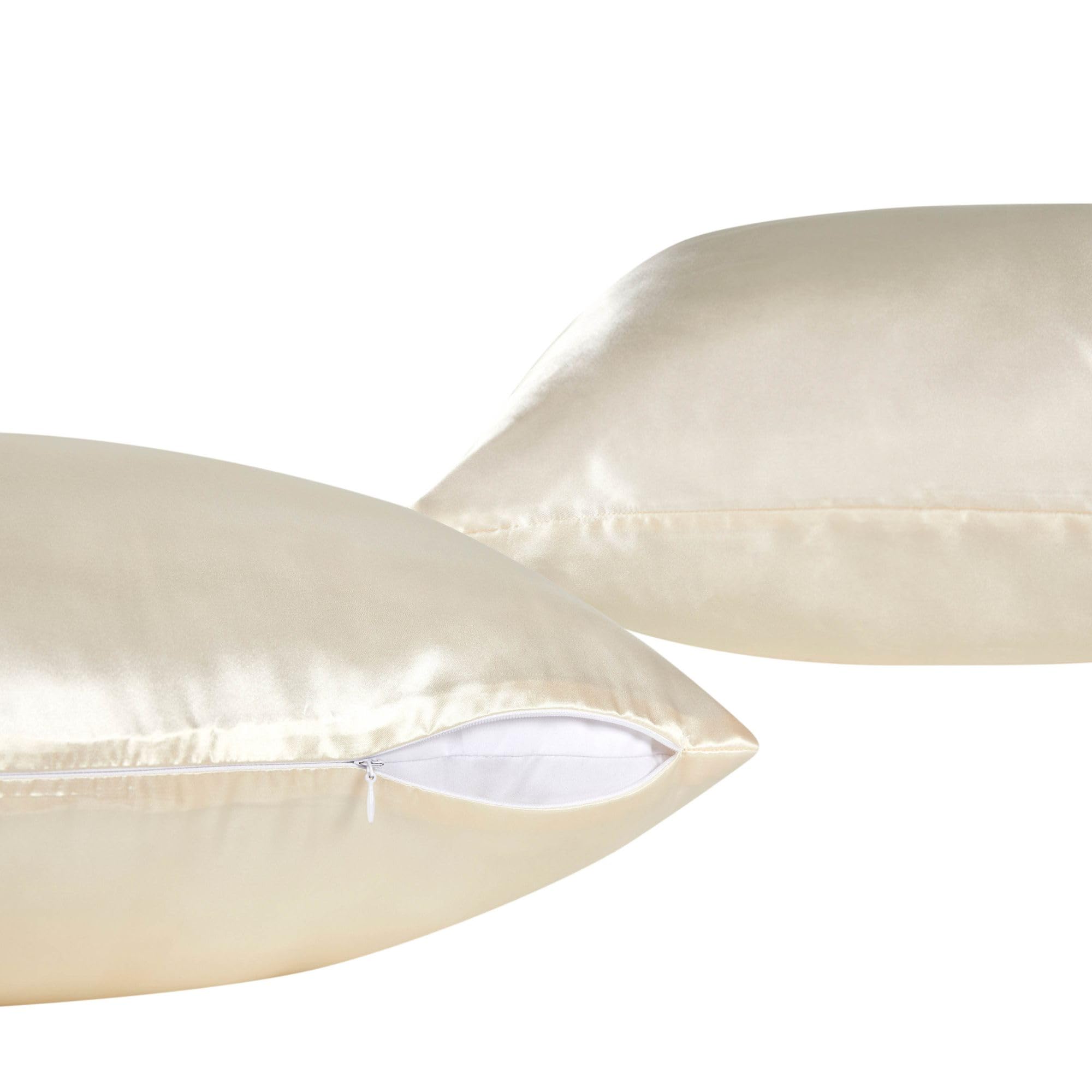 SnoozyBean 2 Pack Satin Pillowcase- Great for Sensitive Hair and Skin Luxurious Bedding Essential