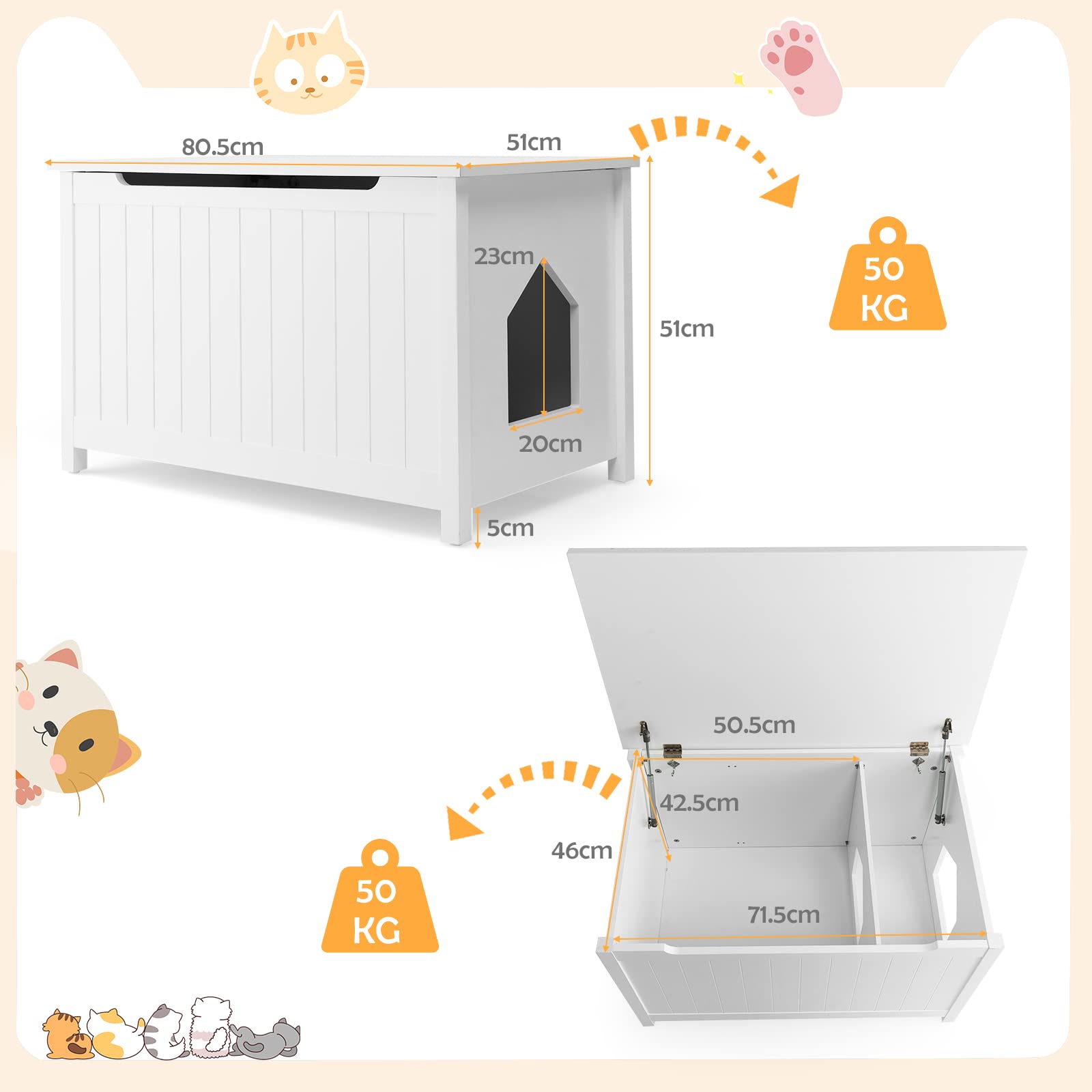 Katten - Witte - XL - Kattenhuisje kopen? | Korting tot 45