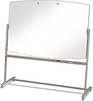 Vista 3 de Quartet, QRT3640TE, caballete móvil reversible grande de borrado total, 1 cada uno, 74 pulgadas, blanco
