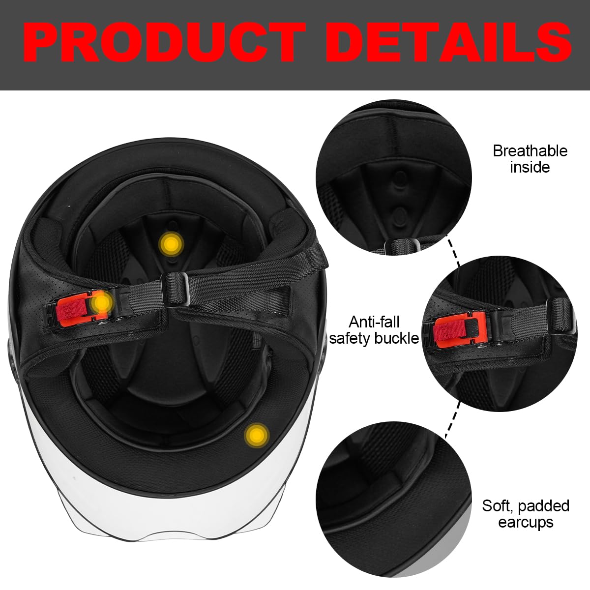 Casco de Moto Jet para Adultos, Visera Transparente, Casco de Moto para Hombres y Mujeres para Ciclomotor Cruiser Bobber y Chopper, Homologado ECE2206, Casco Retro 3/4