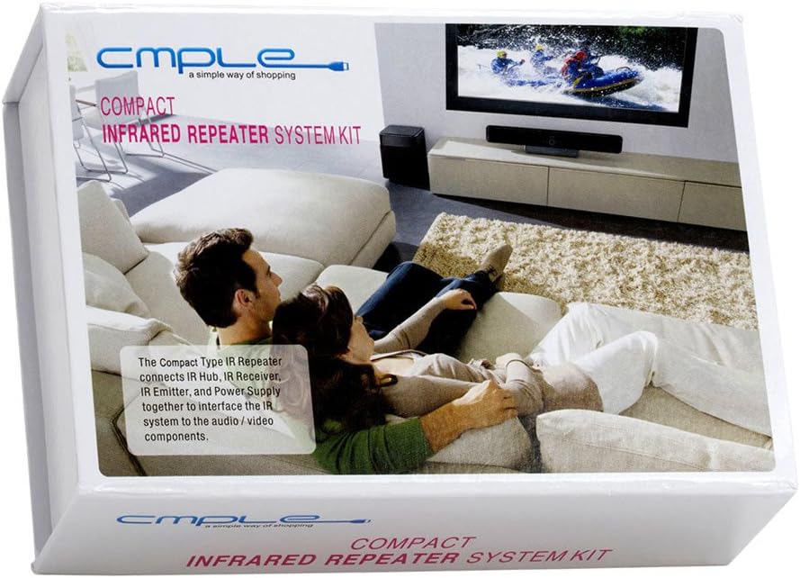 Cmple - Compact Premium Remote Control Repeater IR Infrared Repeater Kit System IR Emitters Extender