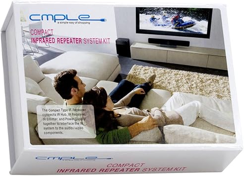 Cmple - Compact Premium Remote Control Repeater IR Infrared Repeater Kit System IR Emitters Extender