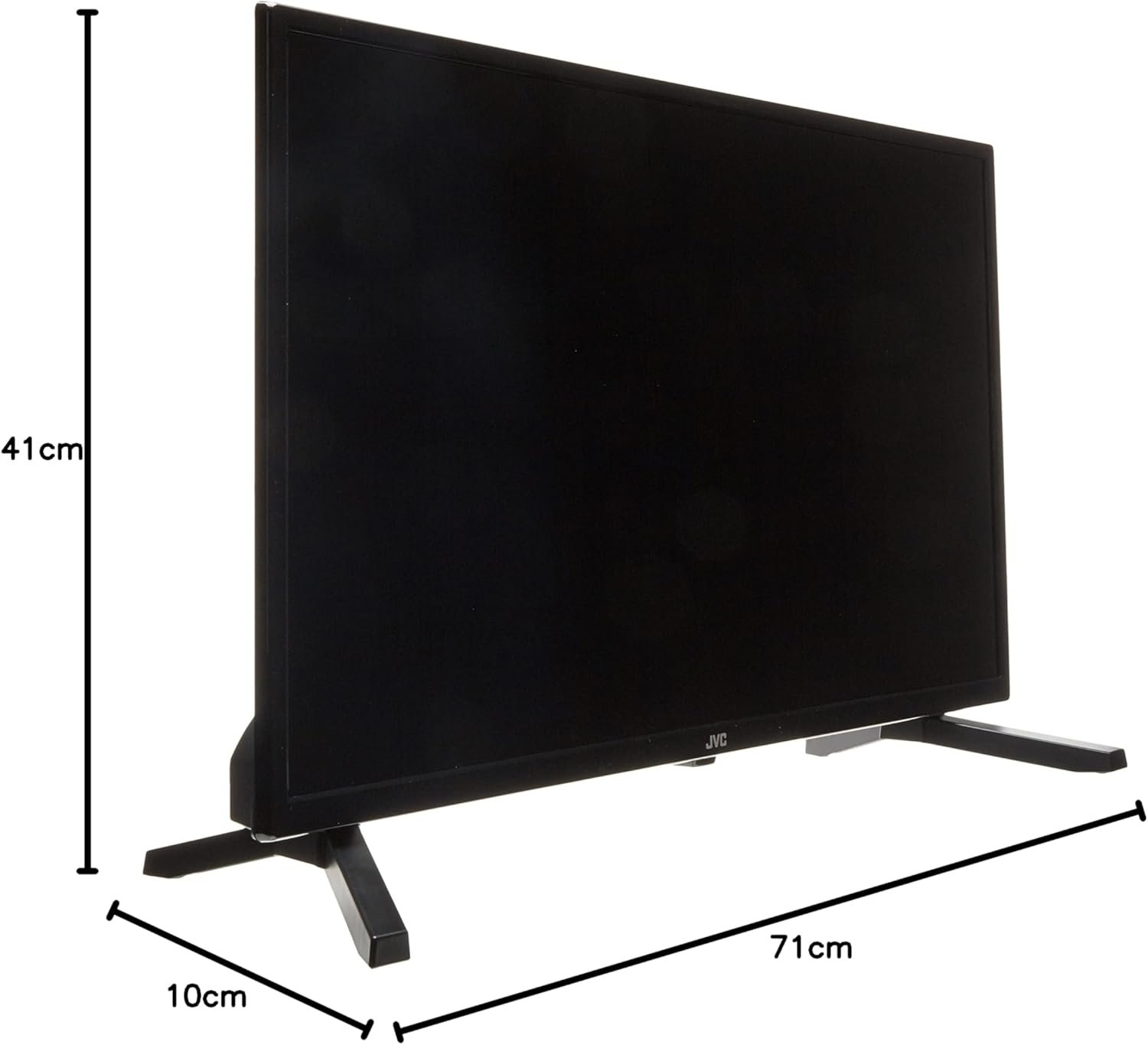 JVC 32-inch TV dimensions diagram