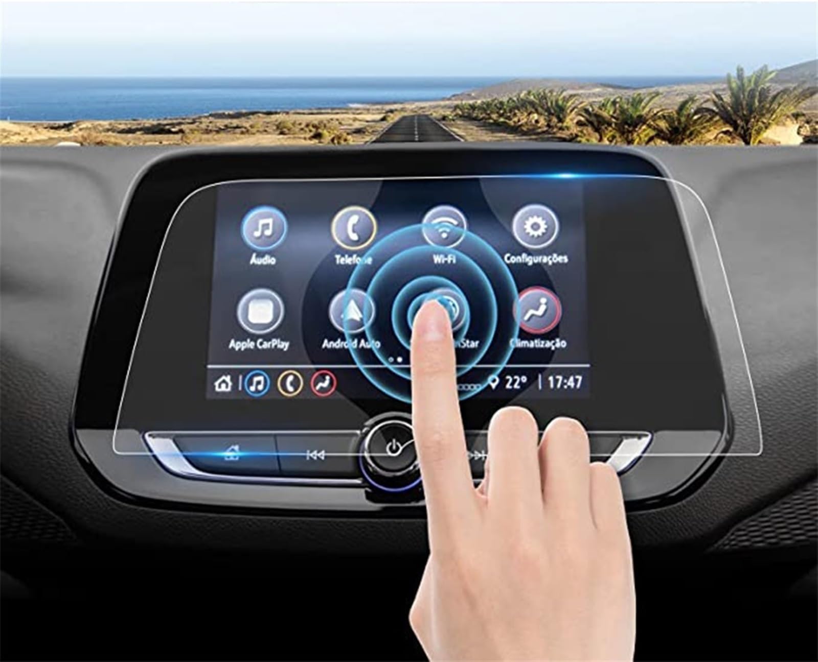 SHAARI Screen Protector Foils Compatible With Chevrolet For Onix For Mylink For Novo For Onix 2021 Car Gps Navigation Screen Protective Film Tempered Glass Film Protector Refit