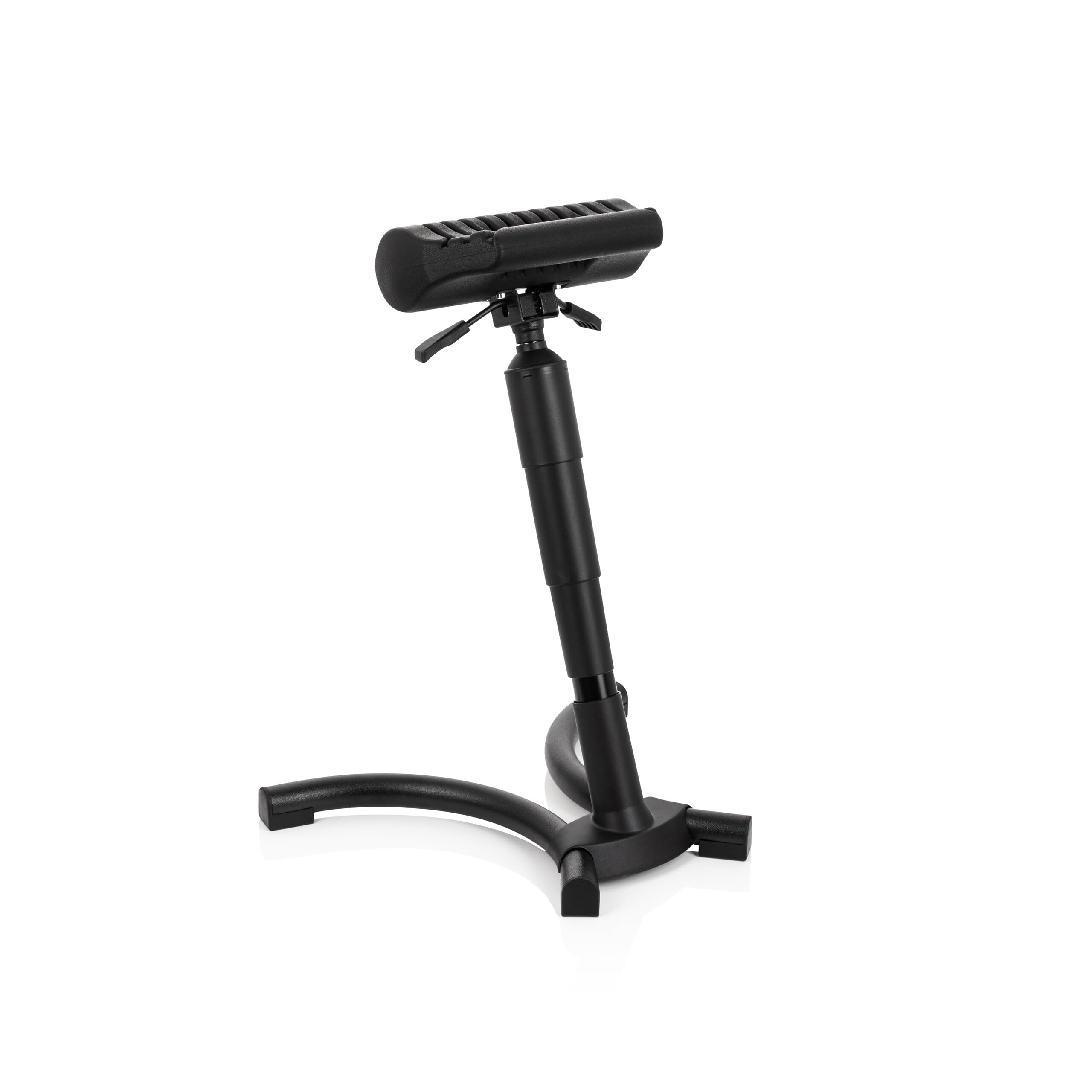 Tabouret Assis-Debout Top Work 33 Similicuir Noir Mousse Métal
