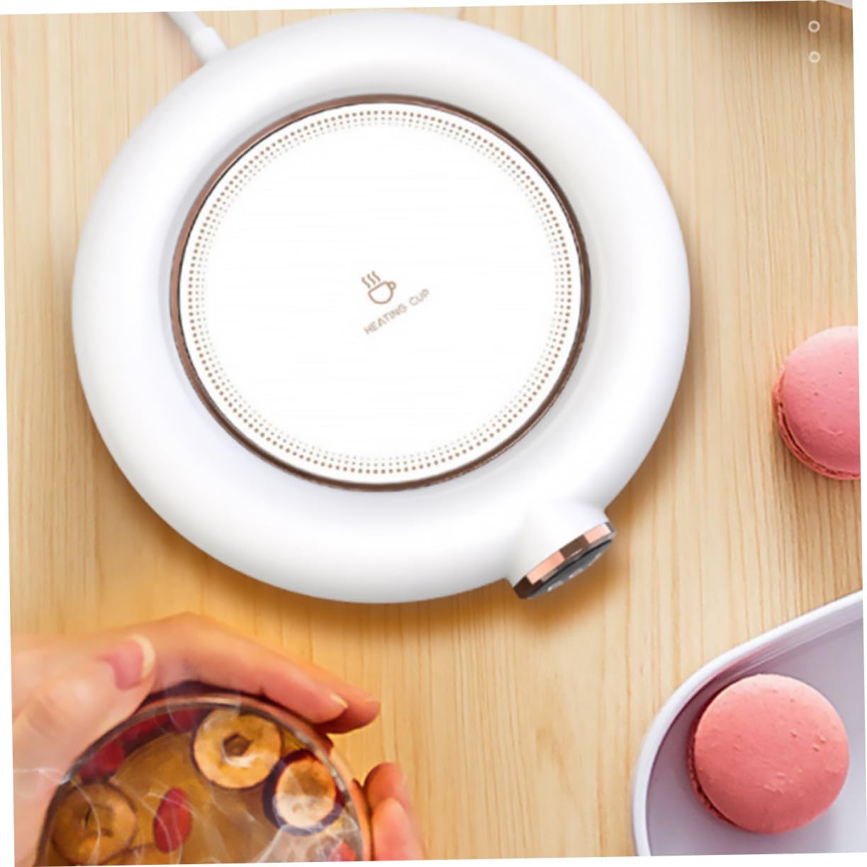 POPETPOP 1pezzi Scalda Tazze da Caffè Ricarica USB Scalda Tazze Isolanti per Tè e Bevande Calde da Latte Cuscinetto