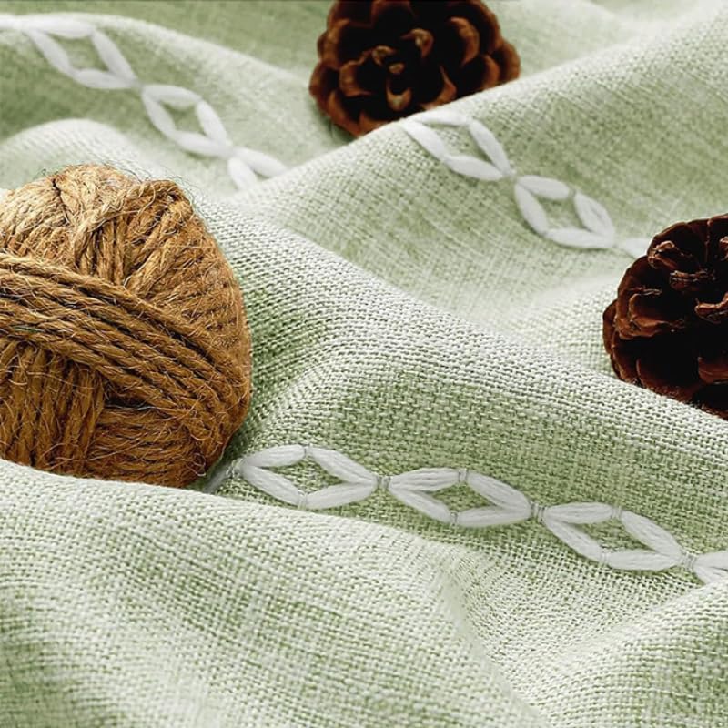 Tenda da doccia verde in tessuto impermeabile 180 x 180 cm, design rustico con frange, per arredamento bagno in stile country, accessorio da bagno chic