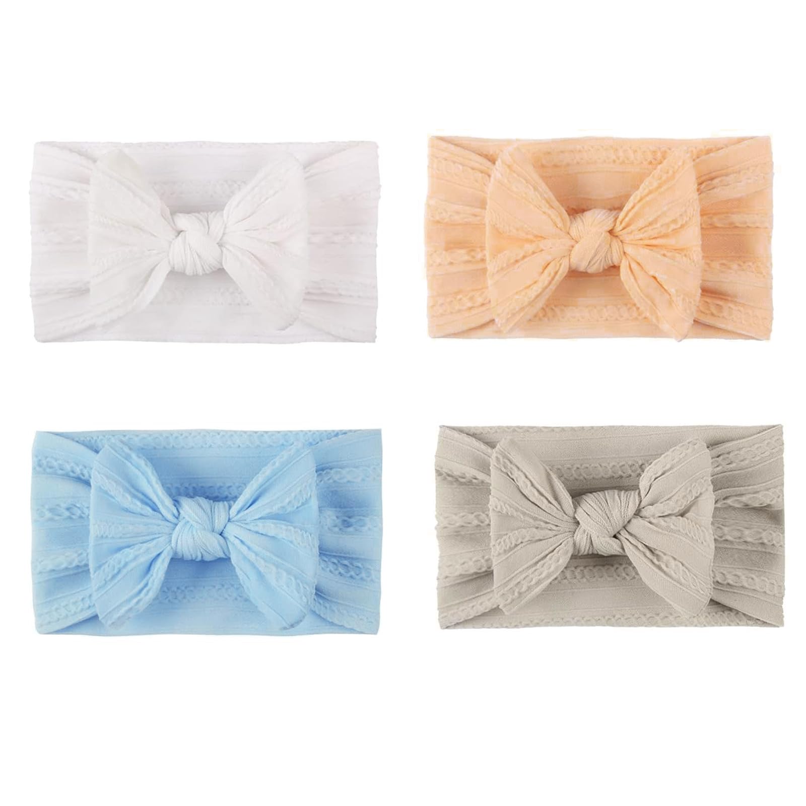 Fiocco Nascita Bimbo WKRTDY Fascette Baby Girl Con Fiocco - Set 3 Pezzi Nylon Morbido Per Neonati Fascette Elastiche Bambina