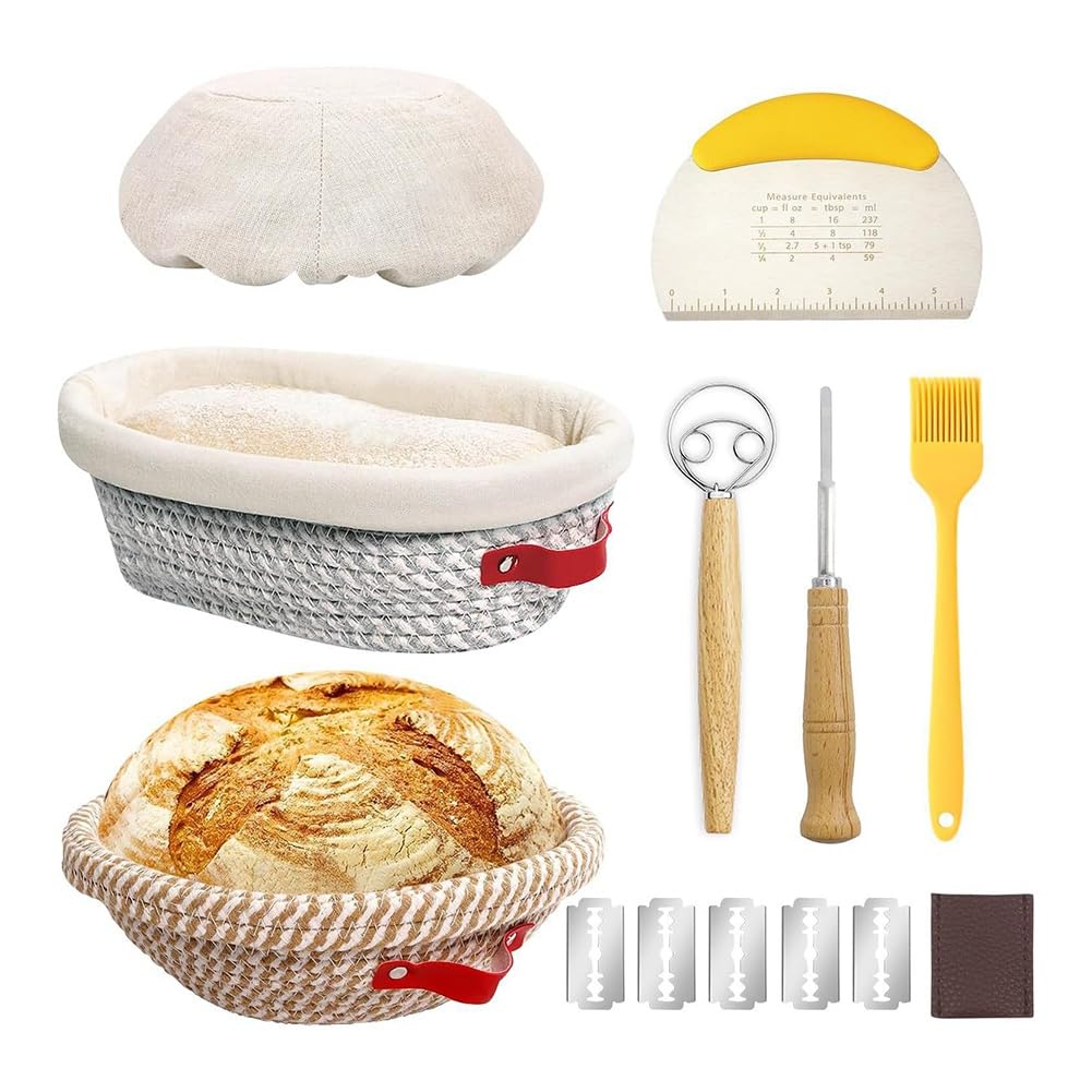 Panier de fermentation pain au levain en coton naturel coffret de cuisson durable