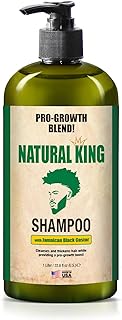 SFC Natural King Jamaican Black Castor Oil Shampoo for Men 33.8 oz. - Men's Cleansing Shampoo that Thickens Hair, Strengthens Hair and Boosts Growth