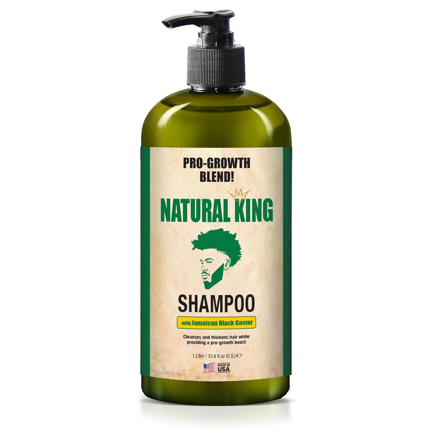 Natural King Jamaican Black Castor Shampoo(33.8 oz) and Pro-Growth Hair & Beard Oil (7.1 oz) Set for Nourishing Hair Growth
