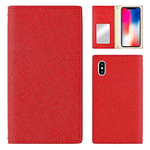 COVERARY �݊��i/���� Galaxy S25 FE �P�[�X �蒠�^ �X�}�z�P�[�X 1���� ���b�h �S�@��Ή� ���� �X�N�G�A �V���v�� �� �~���[ 100061405m