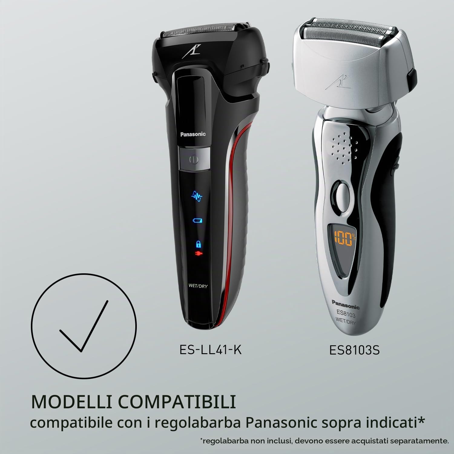 Panasonic WES9013PC rasoio elettrico sostituzione lama interna e lamina esterna set per uomini lame ipoallergeniche per pelli sensibili mantenere il livello di toelettatura