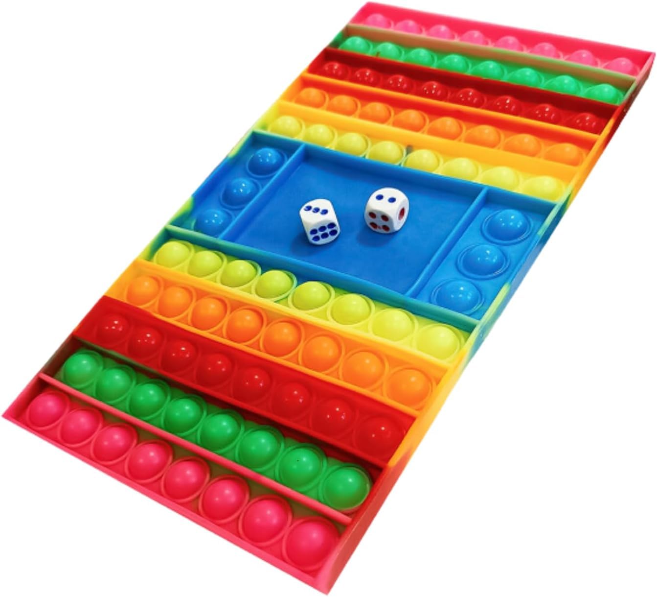 Game Big Size Pop It Game|Dice Game Fidget Toy |126 Bubble Popper with 2 Dice|Silicone Rainbow Toy|Ludo Popets Board Game|Kids Toy|Birthday Gift(Multi Colour) (B0D49XQD5R) Amazon Price History, Amazon Price Tracker