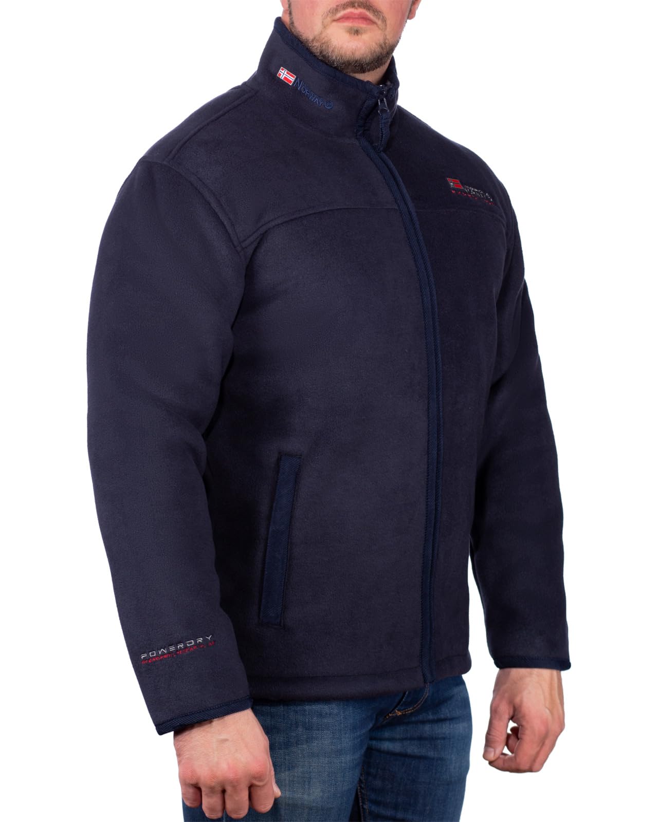 Geographical Norway Męska kurtka polarowa model 24 Navy S, Granatowy - 24, S