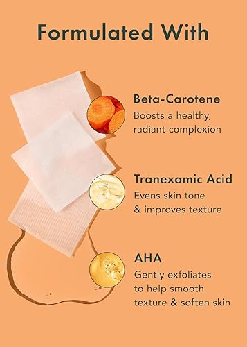 Miniatura 4 de Rael Almohadillas de tóner, almohadilla de algodón para la cara, doble textura, exfoliante y calmante con caroteno, niacinamida, ácido hialurónico,