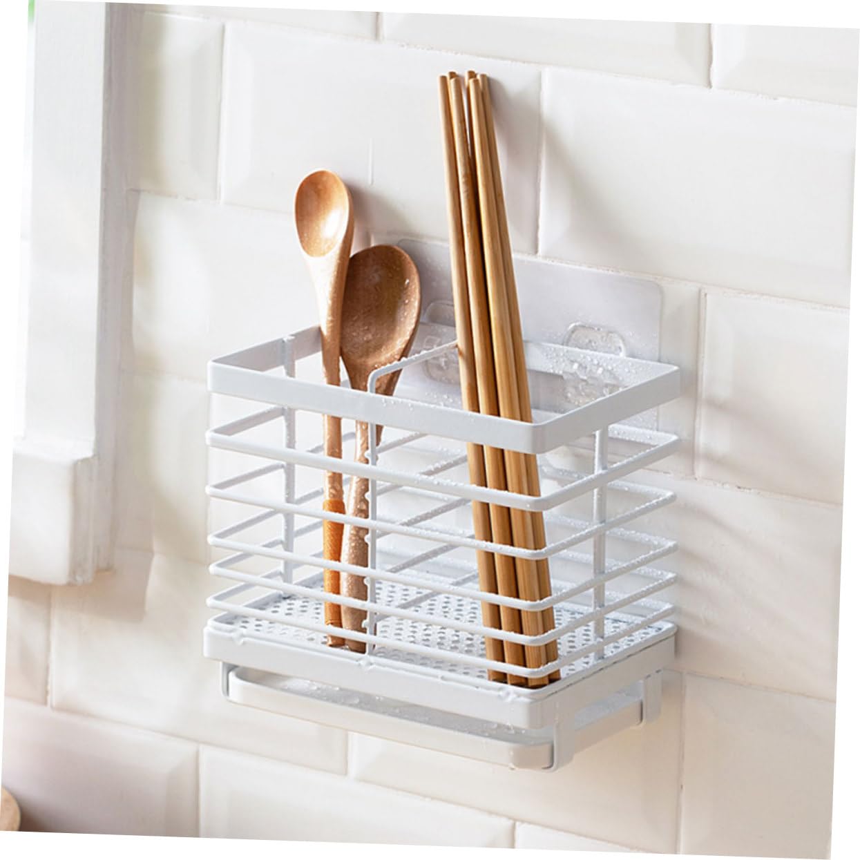 YARNOW 1pezzi Supporto Da Muro Multifunzionale Per Cucina Mensola Salvaspazio Per Utensili e Accessori Design Senza Facile Da Pulire Adatta Spazi Ristretti Come Lavandini e Finestrini