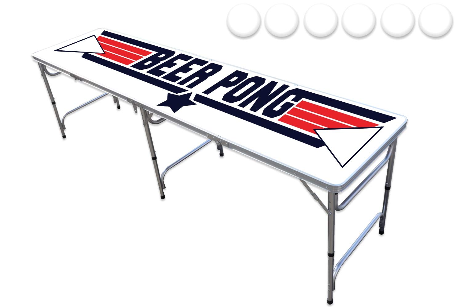 PARTYPONG 8-Foot Professional Beer Pong Table - Top Pong Edition