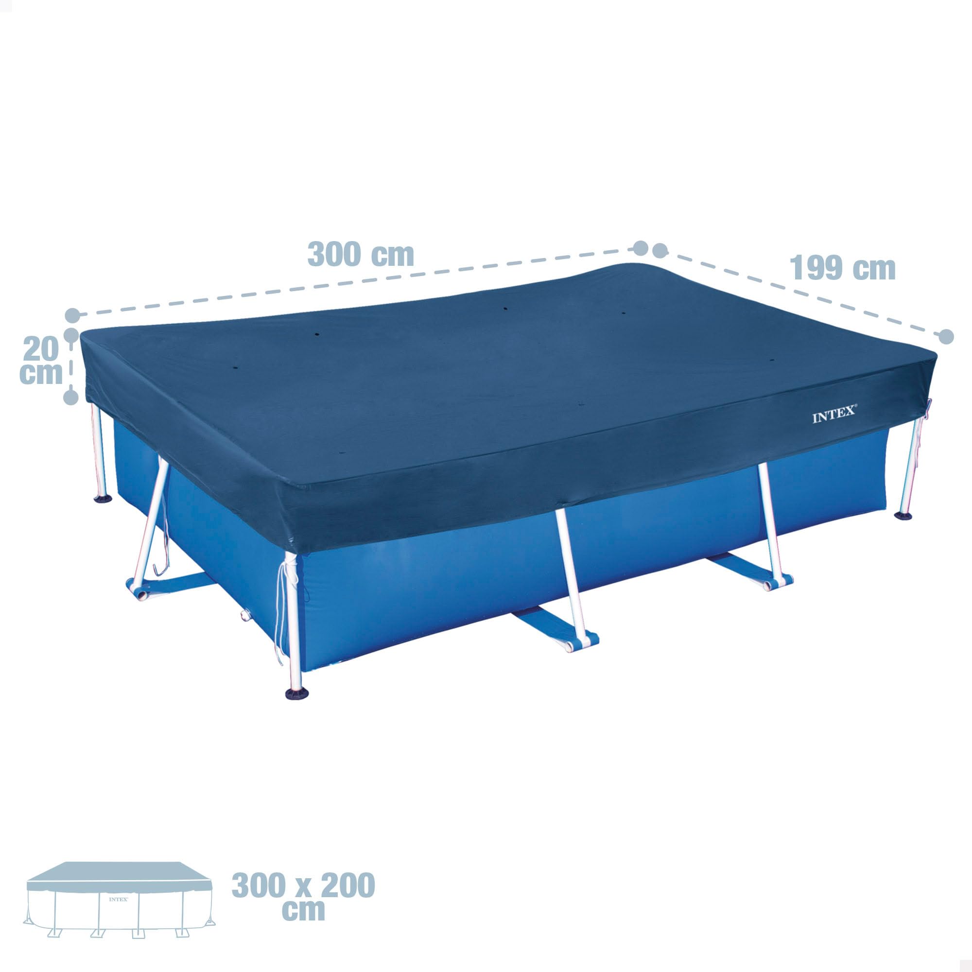 Intex 28078 - Copertura Invernale per Piscine Fuori Terra Rettangolari, 300x200 cm