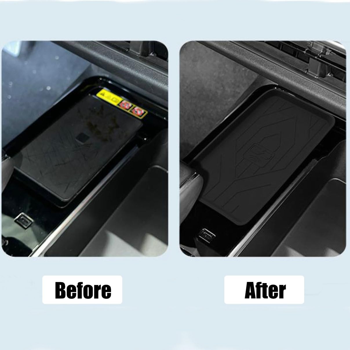 compatible with Center Console Wireless Charging Anti-Slip Mat Compatible with Toyota Camry XV80 LE SE XLE XSE Silicone Protective pad Accessories New