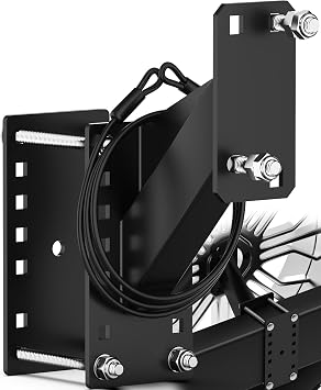 PAULINN Trailer Spare Tire Mount w/ Anti-Theft Rope, Universal Spare Tire Carrier Holder for Utility Trailer Boat, Fits 4 / 5 / 6 Lugs Wheels on 4", 4.5, 4.75, 5 & 5.5 Bolt Patterns, 150 LBS