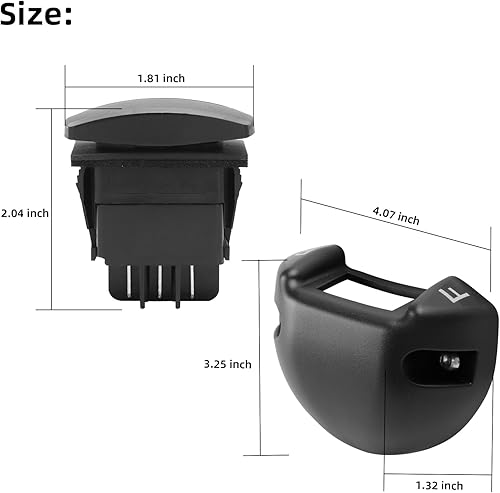 Miniatura 6 de Roykaw Interruptor de avance y retroceso de carrito de golf de 48 V con montaje de carcasa de repuesto para modelos eléctricos Club Car
