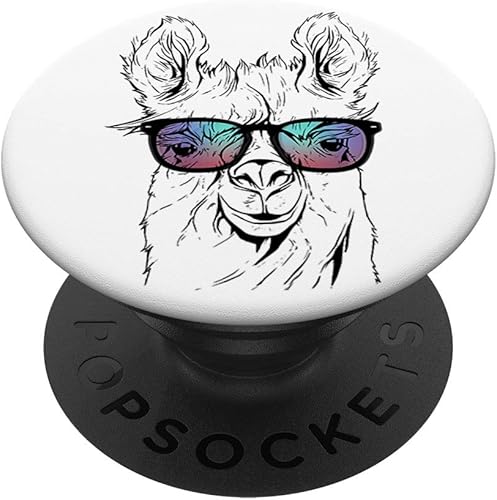 Divertido zoológico regalo lindo amante de los animales alpaca Cool Llama PopSockets PopGrip agarre intercambiable para teléfonos y tabletas