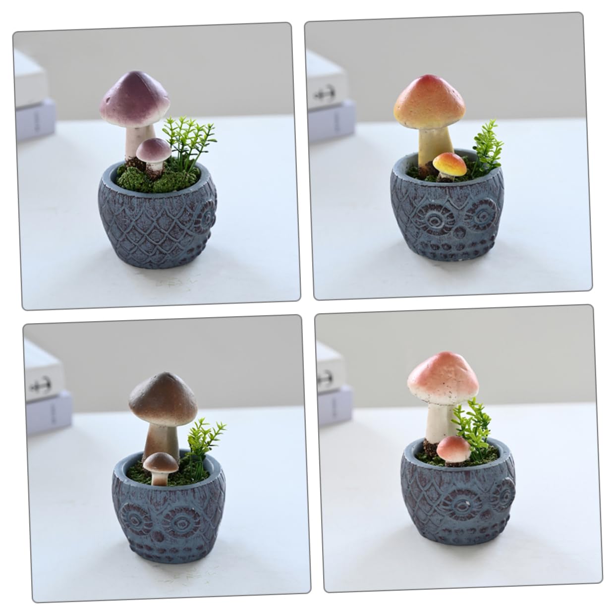 Happyyami 2 Juegos Seta En Maceta Falsa Figuritas De Setas Planta Artificial Plantas Artificiales Terrario Plantas Decoración Seta Artificial Adornos De Hongos Artificiales Espuma 4 Uds * 2