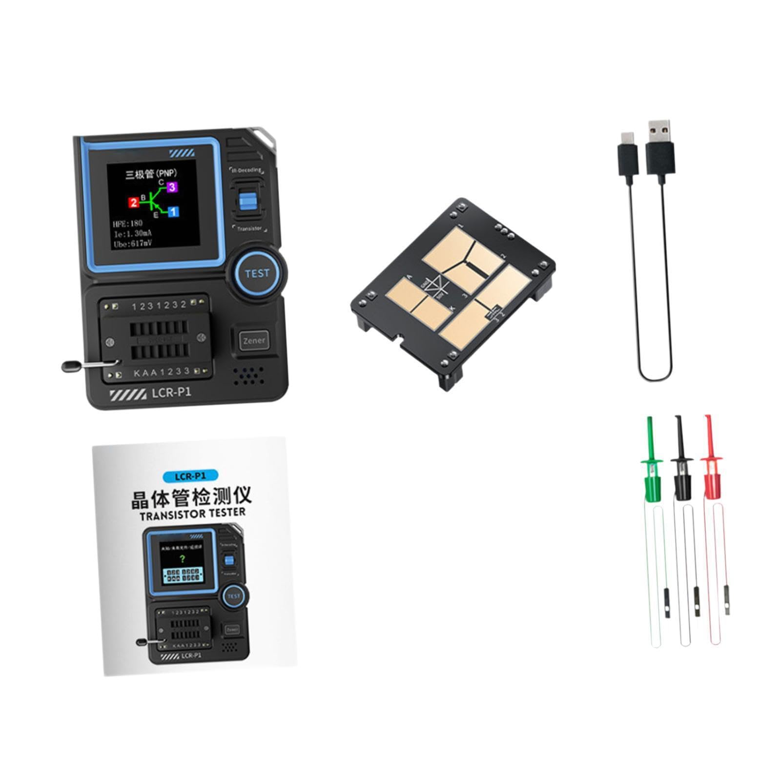 Kit tester per transistor portatile con display a colori che misura vari componenti in modo efficiente sia per hobbisti che per professionisti Kit tester per transistor Componente elettronico