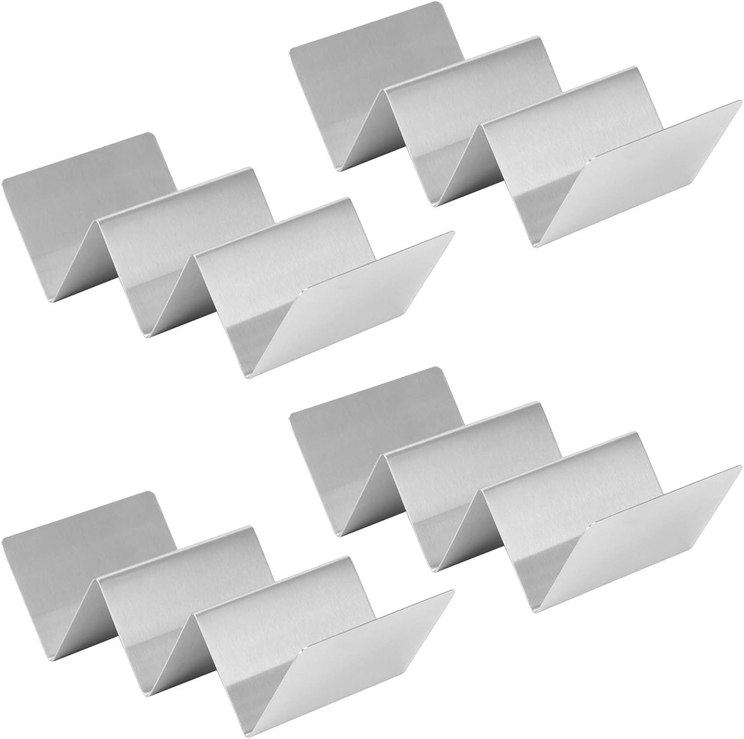 Taco Holders, 4Pcs WShape Stainless Steel Pancakes Set of 4 Stand Holds Up To 3 Tacos Kitchen Tool for Restaurant Dining Room Each As Plates Holder Baking Rack Dishwasher/4892