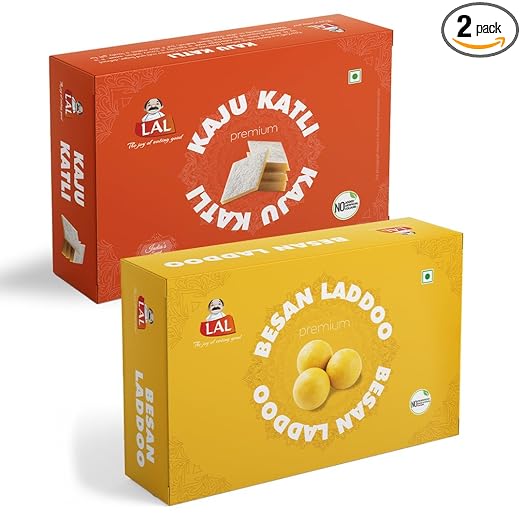 Lal Sweets Combo Of Kaju Katli Premium 400g &Besan Laddoo Premium 400g