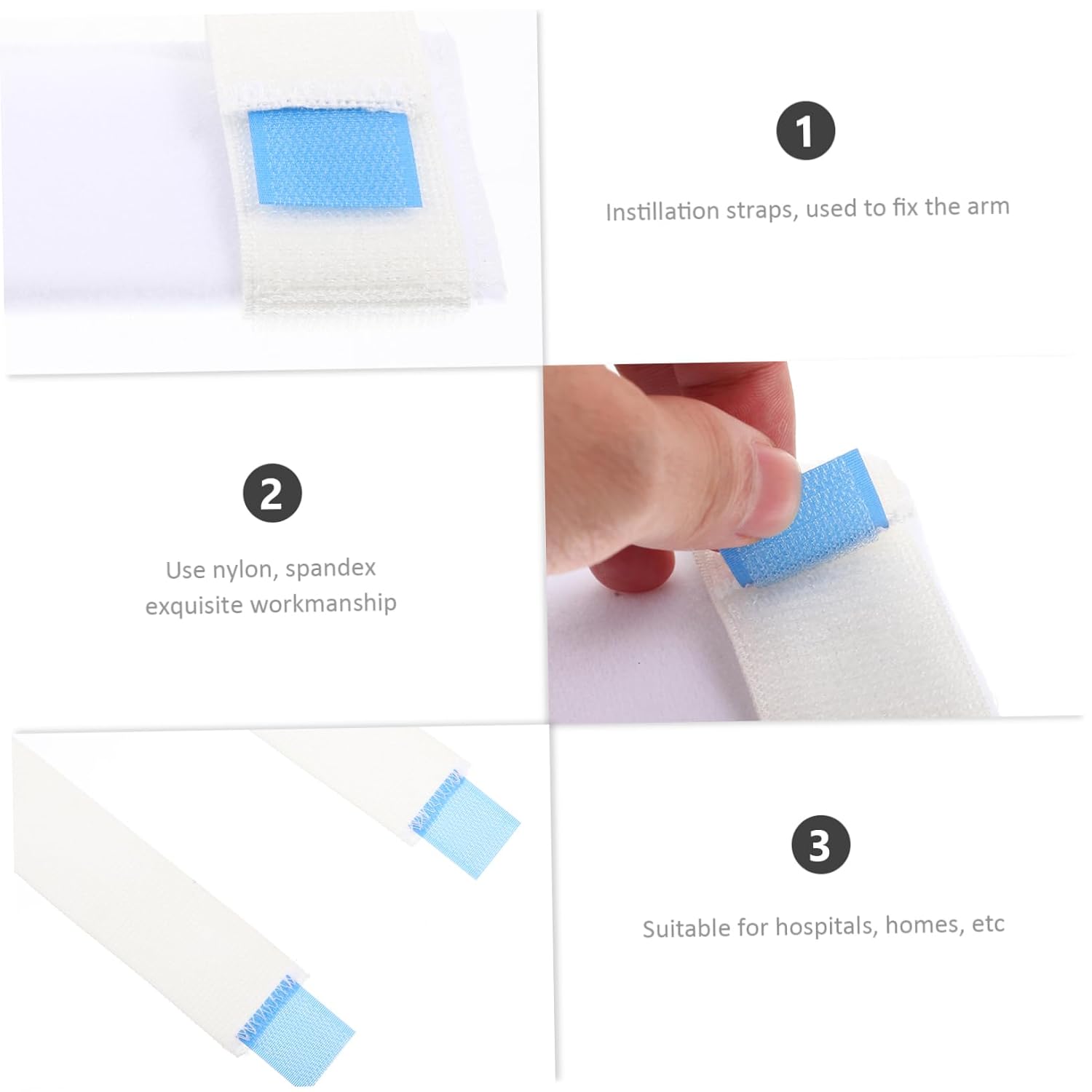 OUNONA 5pcs Infusion Needle Fixation Tool Arm Fixing Band Sturdy Infusion Board Strap for Use Easy to Store White