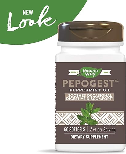 Miniatura 3 de Aceite de hierbabuena Nature's Way Pepogest con cubierta entérica, 60 cápsulas