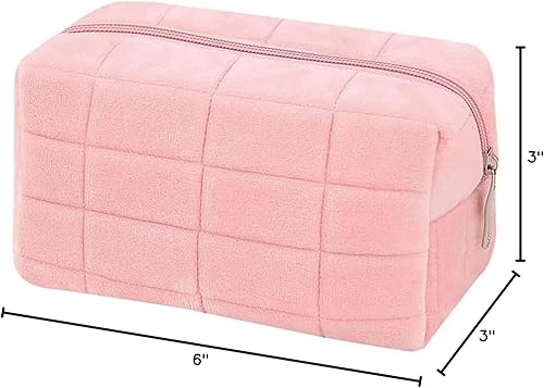 Miniatura 9 de Bolsa de maquillaje pequeña bolsa de cosméticos para mujeres y niñas, bolsas de maquillaje a cuadros Y2K