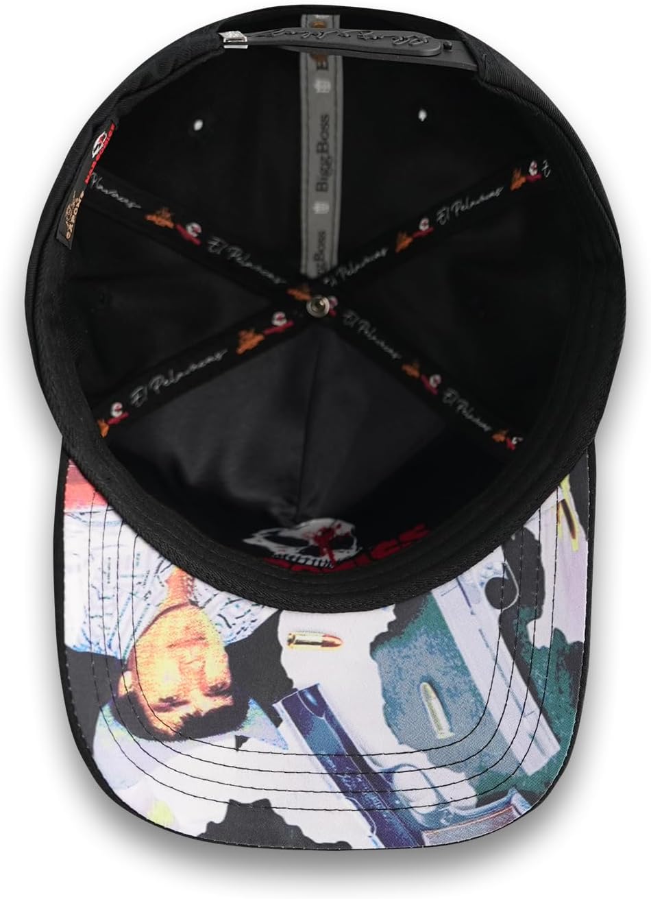 CHALINO PIN Black - Premium Hat for Men,Caps for Any Occasion, Men's Baseball Cap, Men's Caps Adjustable, Men Hats Black Snapback Hat - Adjustable Hat