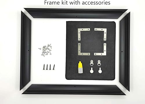 Miniatura 8 de Querfun Marco flotante de metal para lienzo de 24 x 36 pulgadas, Rabbet de 0.8 pulgadas de profundidad para lienzo de 0.6 a 0.8 pulgadas de