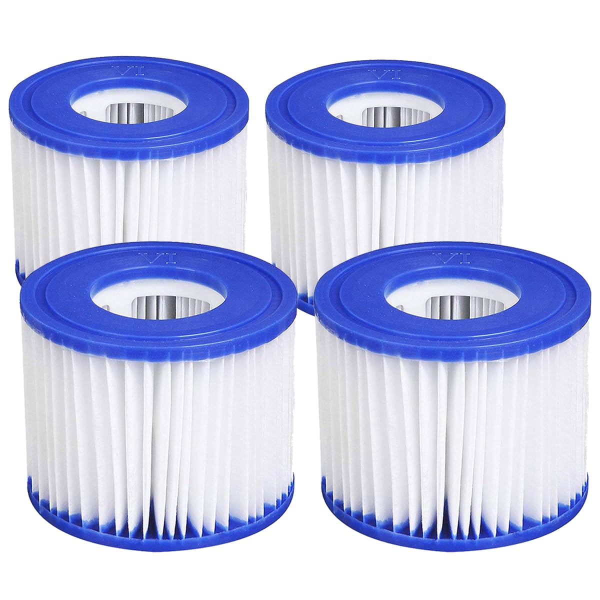 Juego de cartuchos de filtro tipo VI, filtros de repuesto para bombas de filtro de tamaño 6, accesorios de bañera de spa, paquete de 4