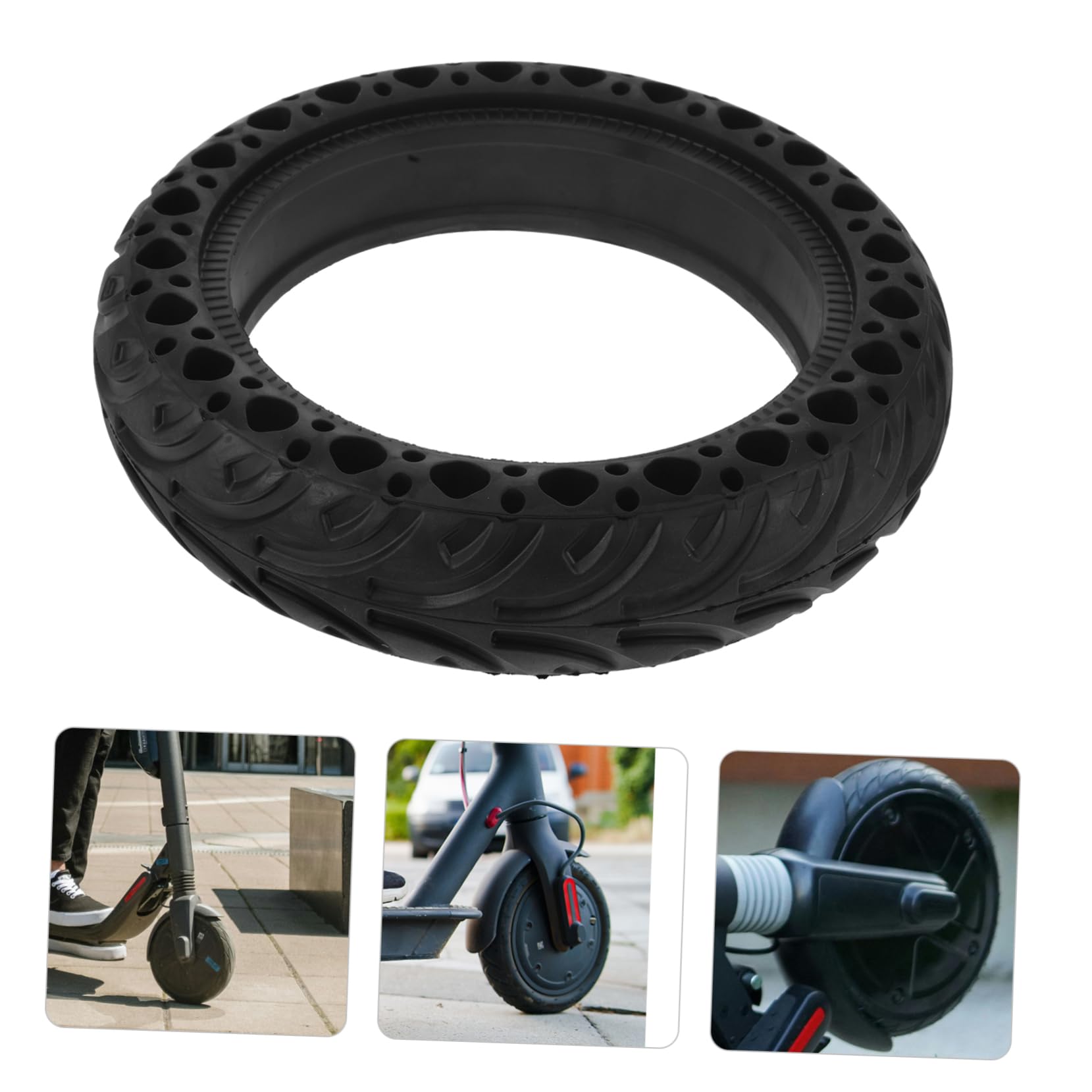 KOMBIUDA Solid Tire für Elektroroller Pannensicherer Vollgummireifen Robuste und rutschfeste Reifen zu Installieren für Verschiedene Fahrbedingungen