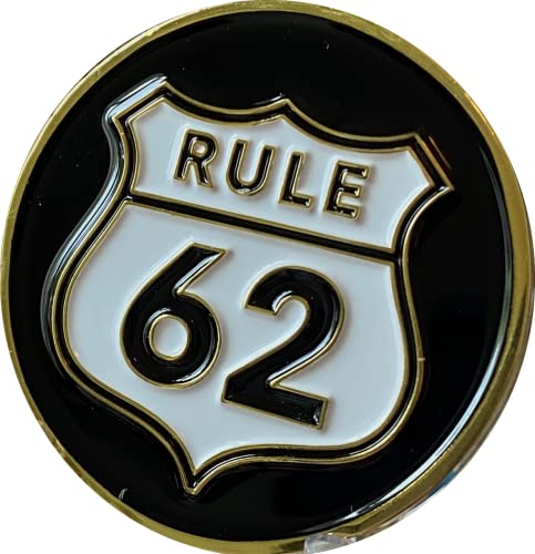Rule 62 AA Medallion Black White Color Road Sign Sobriety Chip by RecoveryChip - Used condition - US$7.91