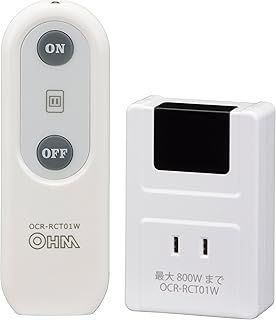 オーム(OHM) リモコンコンセント 電気器具専用 コンセントスイッチをリモコン操作 リモコン電源スイッチ 離れた場所からコンセントをオンオフ オーム電機 OCR-RCT01W 07-8778
