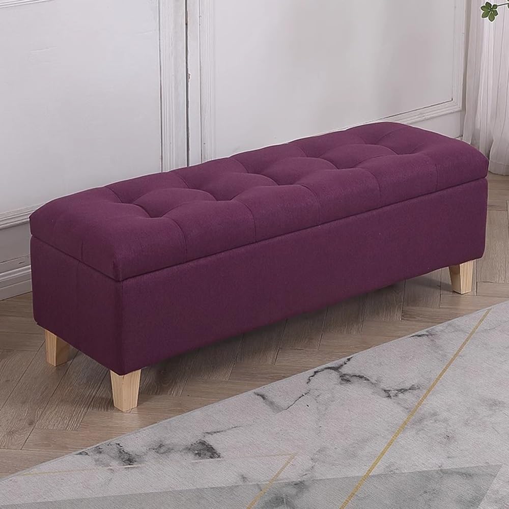 Pouf en tissu pour cabine d'essayage et salon avec rangement
