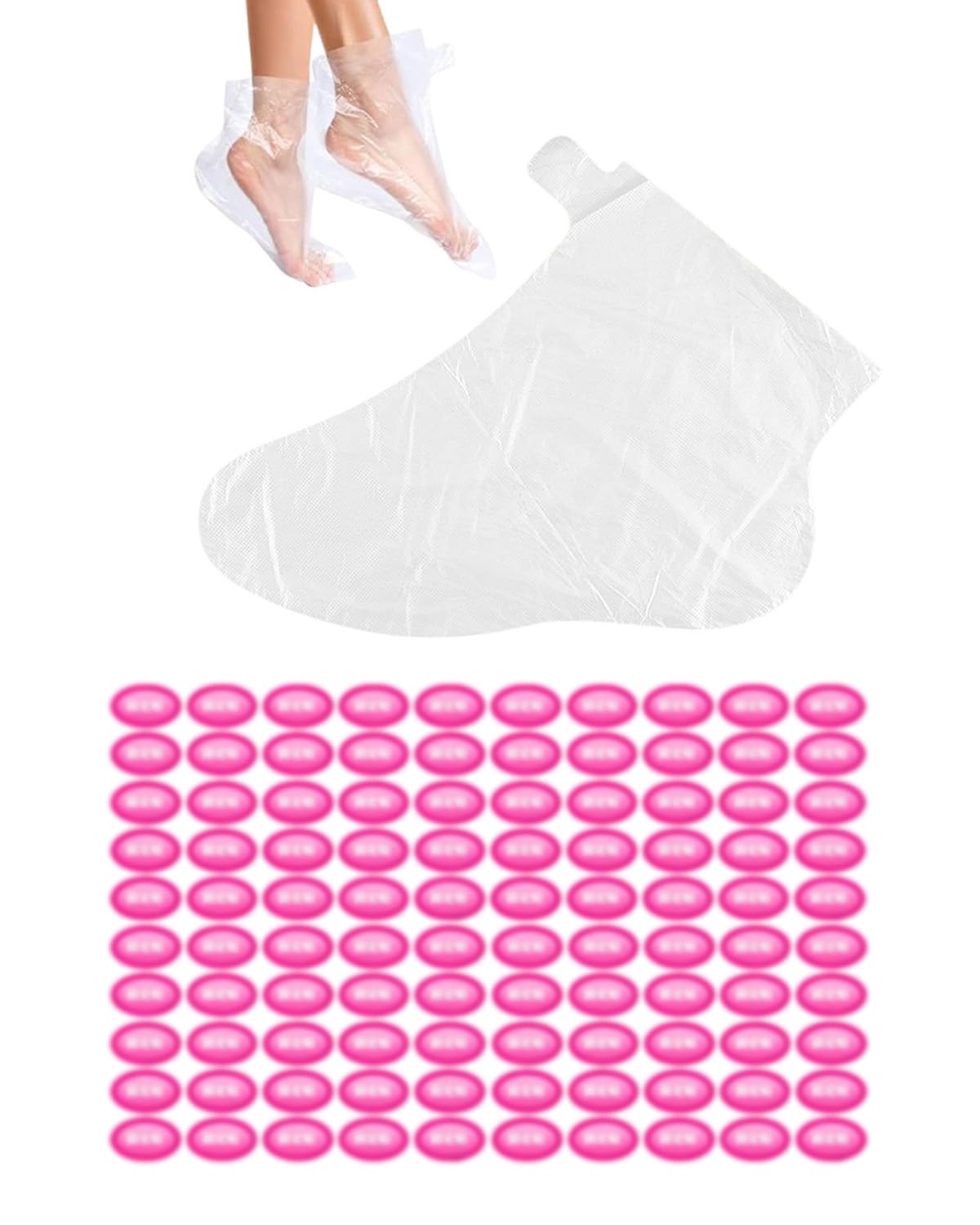 Copripiedi monouso in plastica misura universale 31.5x17 cm impermeabile antiolio per cura piedi paraffina