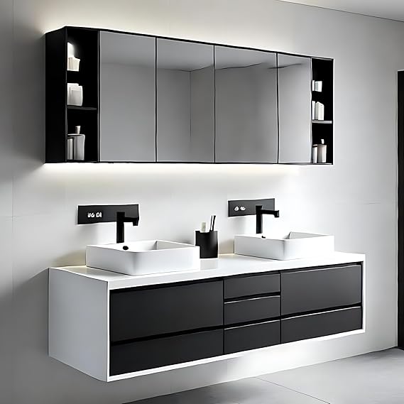 ZGNBSD Double Bathroom Vanity with Sink Floating Bathroom