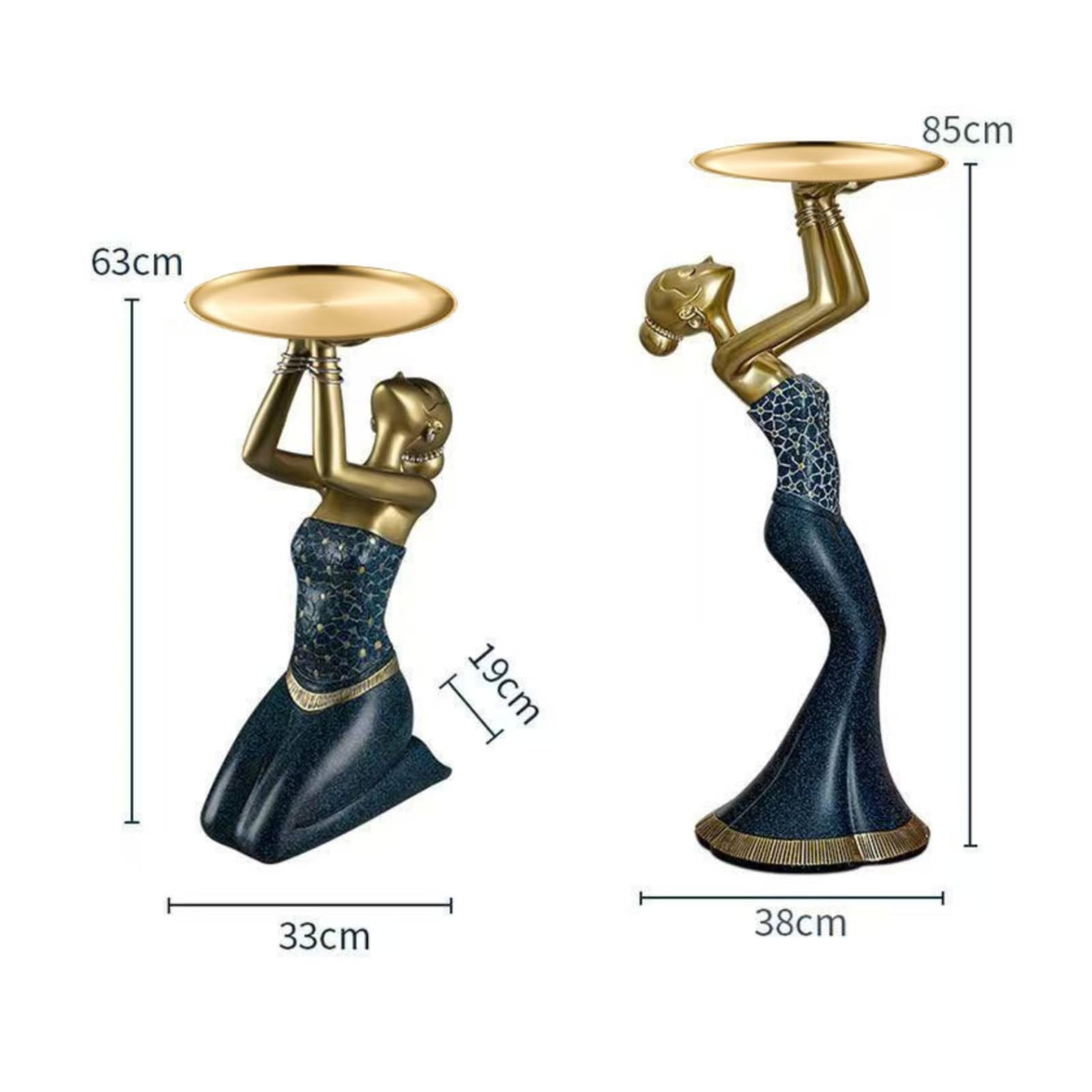 Escultura de Pie Regalo Ideal Estatua de Figura Elegante Adorno Decorativo para Recibidor, Estilo De Pie