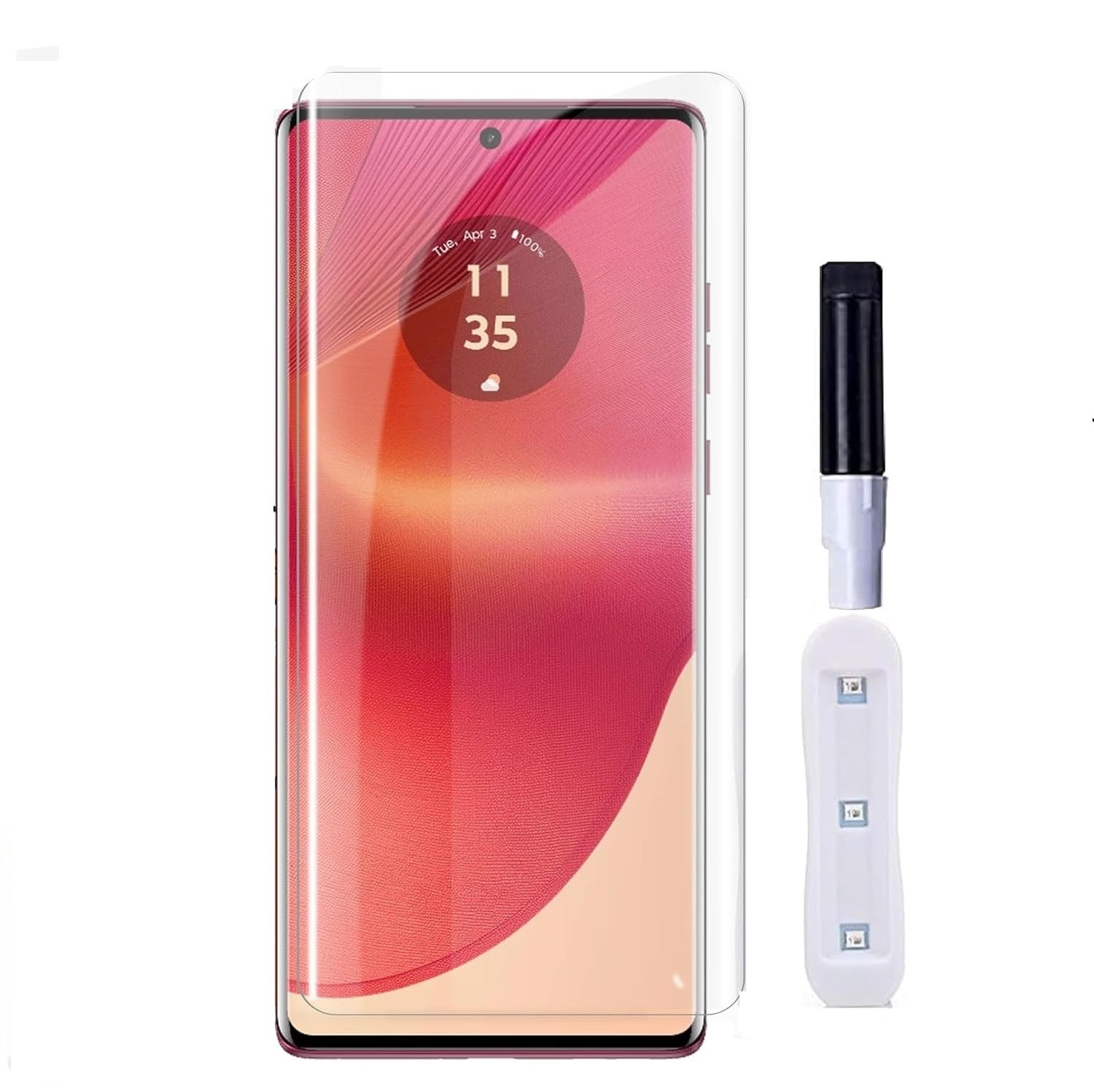 DD SON Premium UV Tempered Glass Screen Protector Compatible for Motorola Moto Edge 50 Fusion (Pack Of 1) with Edge to Edge Full Coverage UV and Easy Installation Kit (B0CXXGX539) Amazon Price History, Amazon Price Tracker