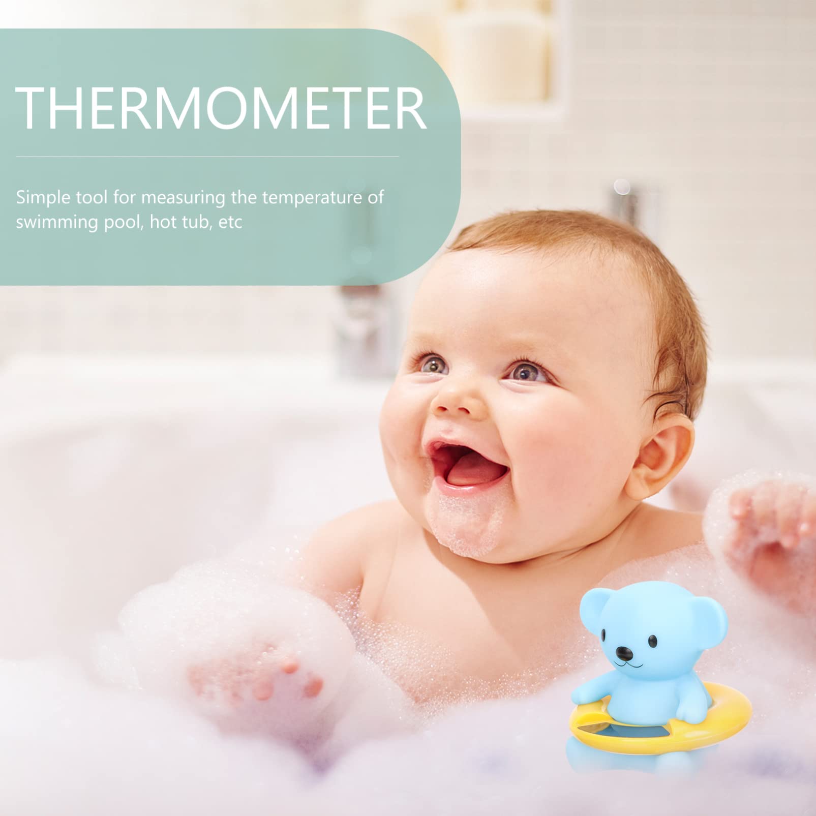 Cabilock Thermomètre De Bain 3 Pièces Thermomètre à Température De Cuve De Flottant pour De pour Bébé De Bébé Gel De Silice Tout-Petit Dessin Animé