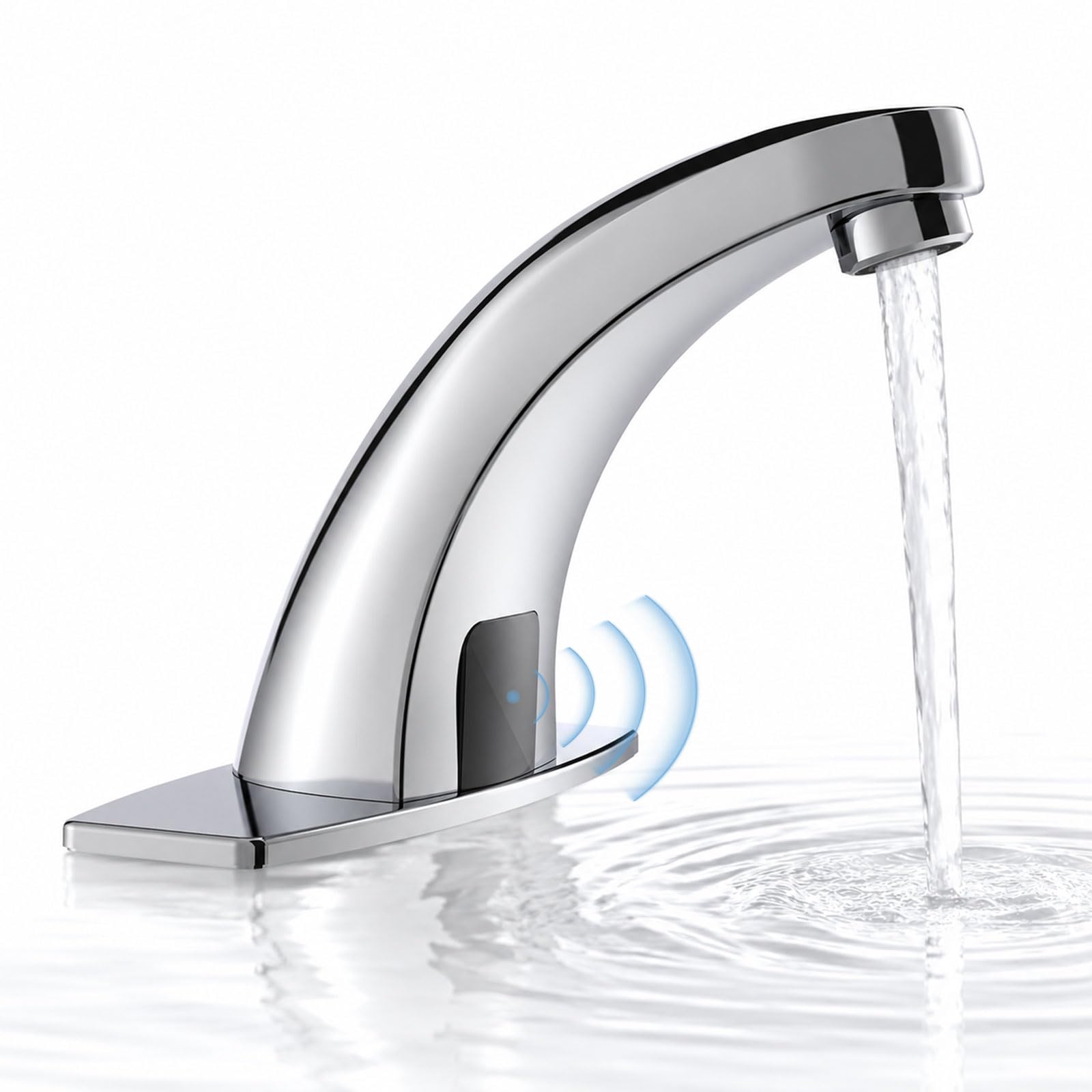 Latón macizo grifo Greenspring con Sensor de grifo de Sensor de encendido y apagado automático cromado grifo y ducha para bañera grifo funda Diseño de instalación piezas mueble para baño romano templado que cambia Glacier Bay